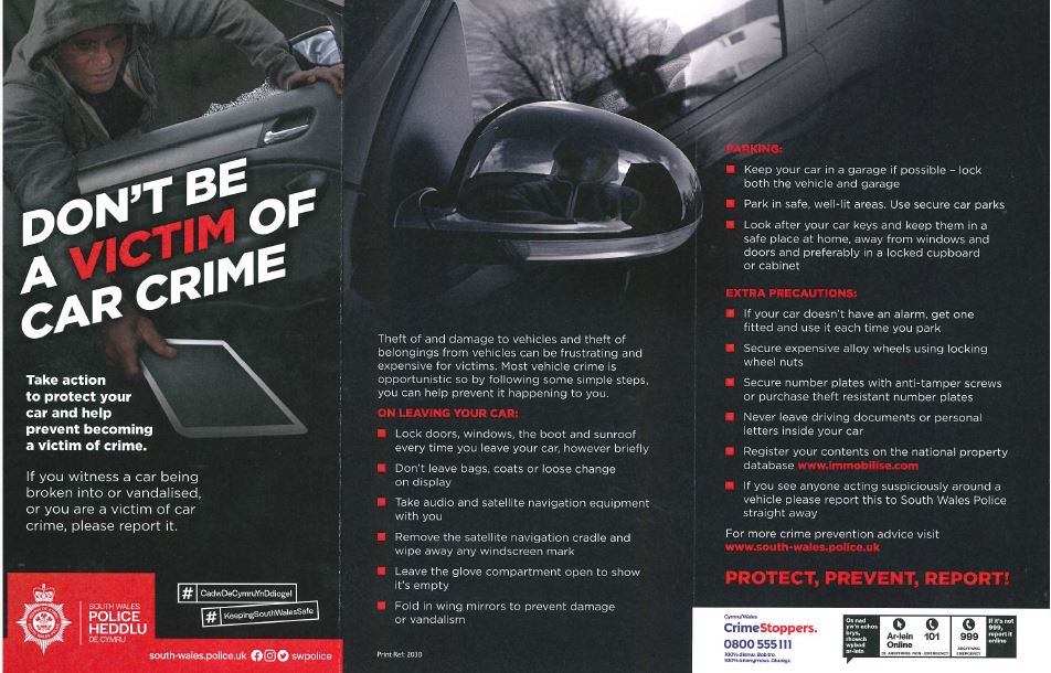 Vehicle Crime Prevention Advice Leaflet